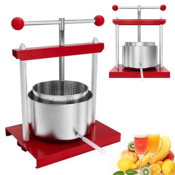3L citruspress - XMTECH - Manuell - Rostfritt stål - Röd - Hög kvalitet