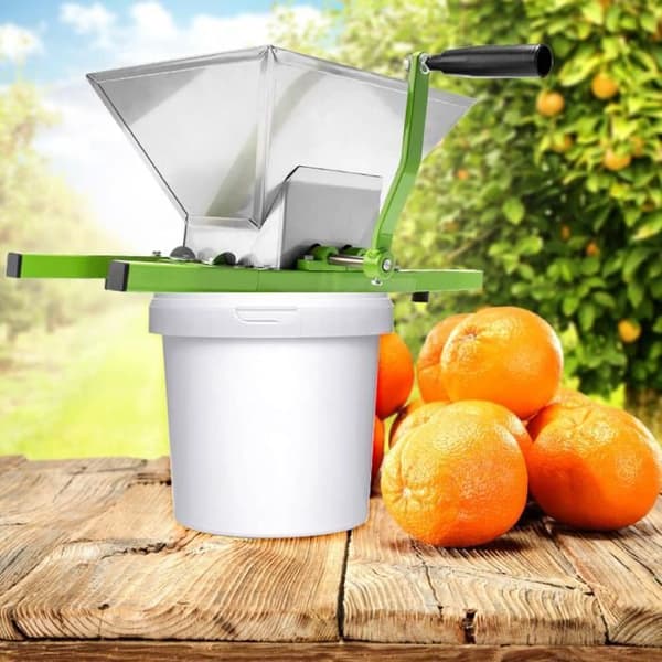 XMTECH 7L Fruktkvarn Fruktkross Manuell fruktpress med vev i rostfritt stål för Apple Berry Mill