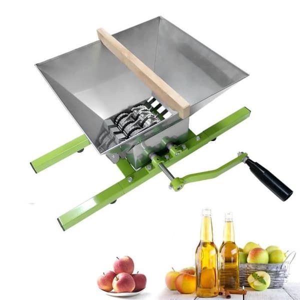 XMTECH 7L Fruktkvarn Fruktkross Manuell fruktpress med vev i rostfritt stål för Apple Berry Mill