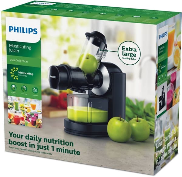 Philips Viva Collection HR1889/70 mehukone Keskipakomehupuristin 150 W musta, hopea