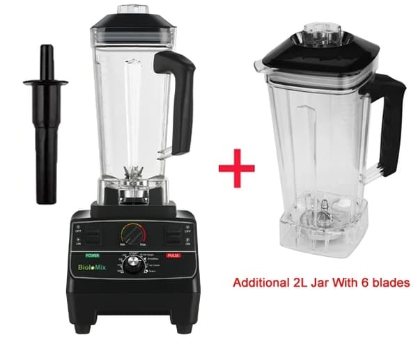 Blender Mixer, BPA-fri, Smart Timer, Extra 2L burk 3 delar, EU-kontakt