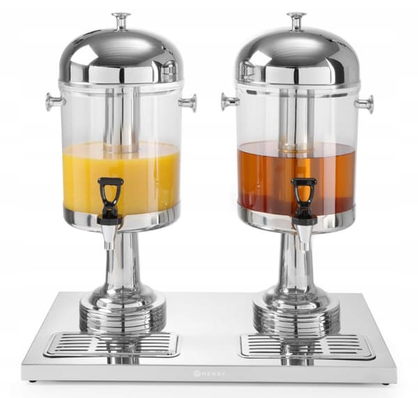 Kylare för Juice-dispenser HENDI 2x 8L (16L) - Stål, Dubbel, med Bricka