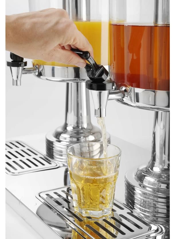 Kylare för Juice-dispenser HENDI 2x 8L (16L) - Stål, Dubbel, med Bricka