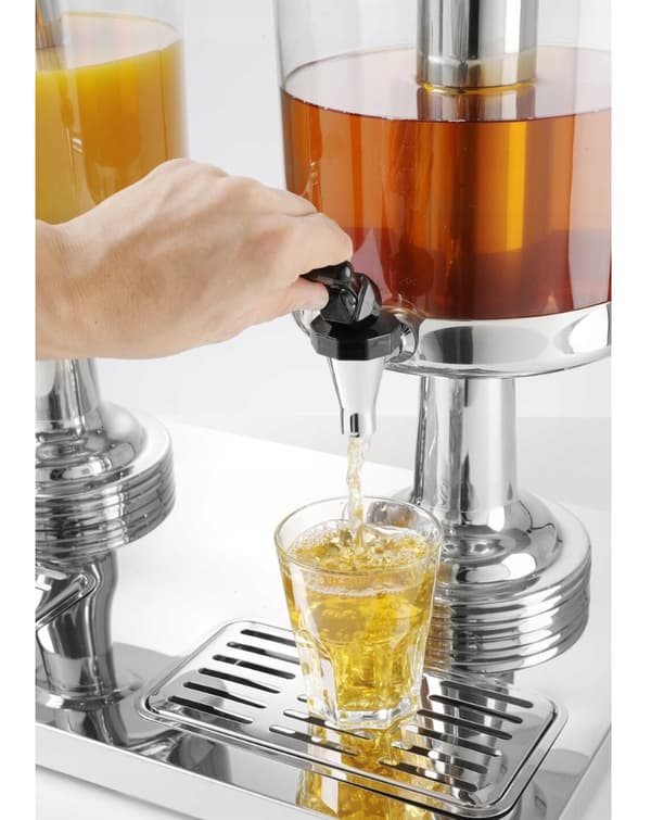 Kylare för Juice-dispenser HENDI 2x 8L (16L) - Stål, Dubbel, med Bricka