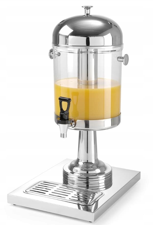 Køle-dispenser til juice HENDI 8L - Stål, dråbefri, med bakke