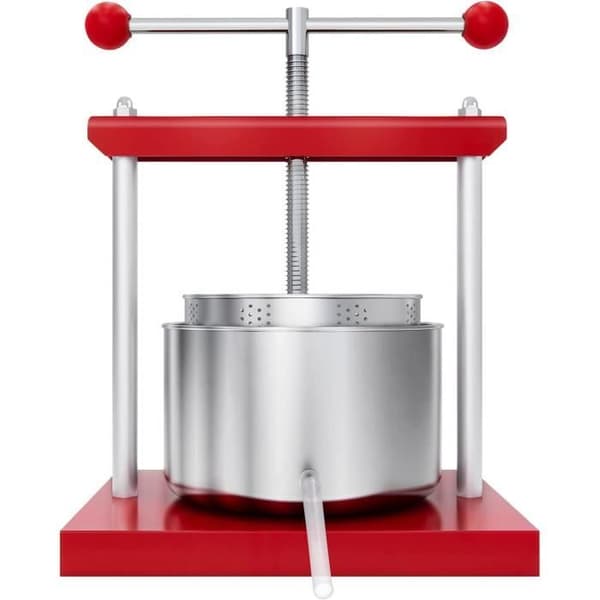 3L manuell fruktpressare Fruktpress med korg i rostfritt stål Mini Fruktkvarn Äppelpress potatispress