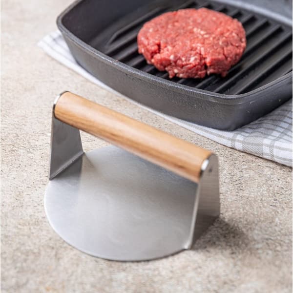 BURGER MEAT PRESS 14cm RUOSTUMATON TER�S KINGHOFF PRESS KH-1878