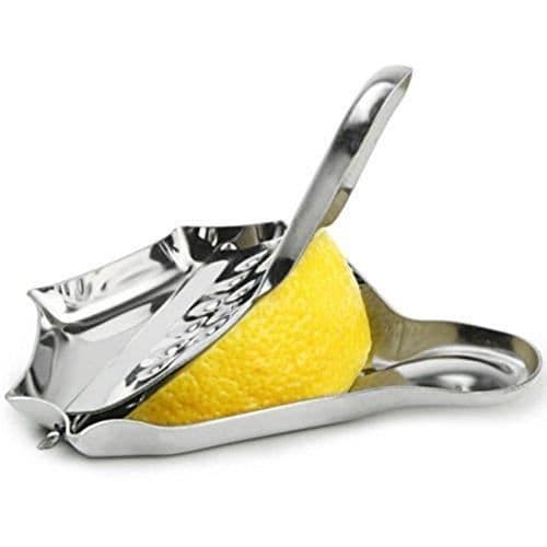 SZETOSY ® set med 4 rostfritt stål manuell citrusjuicer för apelsin, citron, citron, citron, citron, silver,