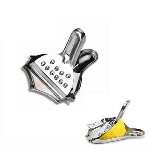 SZETOSY ® set med 4 rostfritt stål manuell citrusjuicer för apelsin, citron, citron, citron, citron, silver,