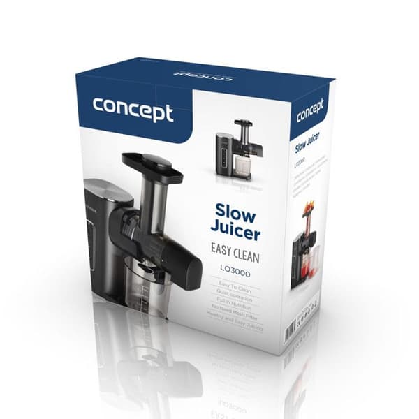 Presse-agrumes Concept Easy Clean, med långsam drift, 2 hastigheter, 150 W, svart, LO3000