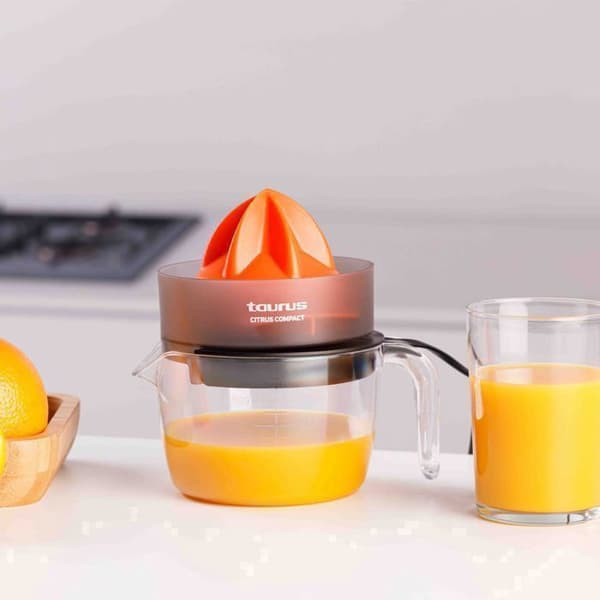 Citruspress - Citrus - Kompakt - Dubbel rotationsriktning - Extra stort kon - Behållare 800 ml