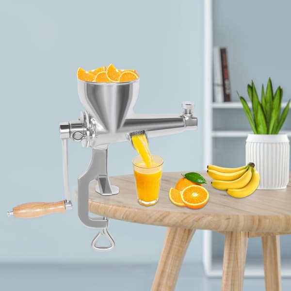 Manuell vetegräsjuicer, hållbar rostfritt stål, lättanvänd, kompakt design