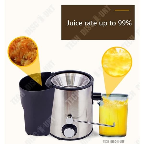 TD® Frukt- och grönsaksjuicextraktor Horisontell frukostmixer Halkfri centrifuge Snabb tyst apelsinpressning