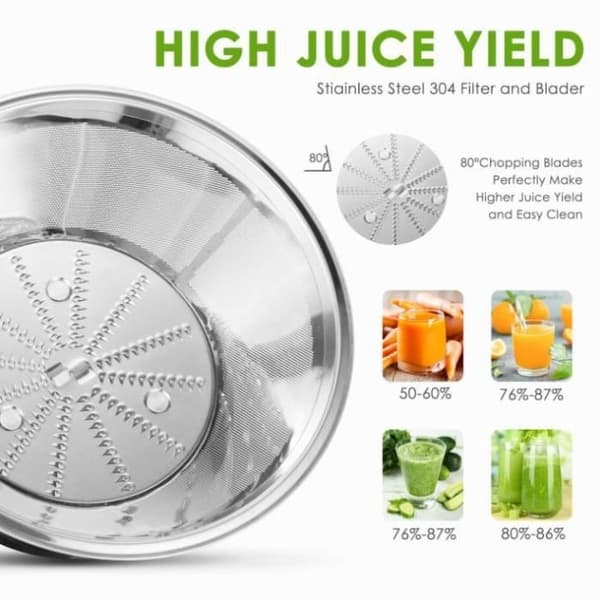 TD® Rostfritt stål Hushållsjuicer Juice Extractor Separation