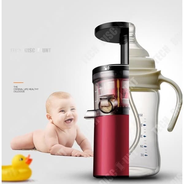 TD® Helautomatisk multifunktionell röd juicepress hushållsapparater med stor kaliber hemkonsumtion apelsin frukt