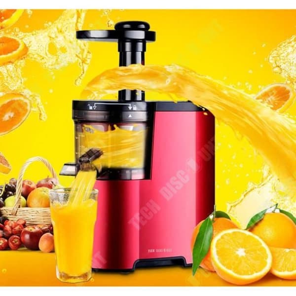 TD® Helautomatisk multifunktionell röd juicepress hushållsapparater med stor kaliber hemkonsumtion apelsin frukt