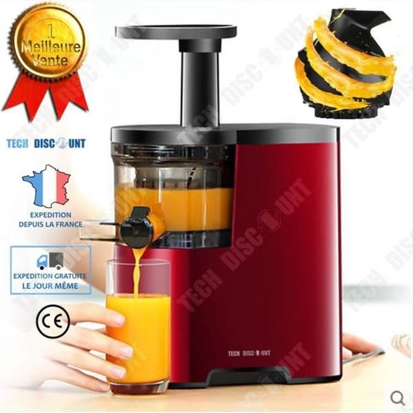TD® Helautomatisk multifunktionell röd juicepress hushållsapparater med stor kaliber hemkonsumtion apelsin frukt