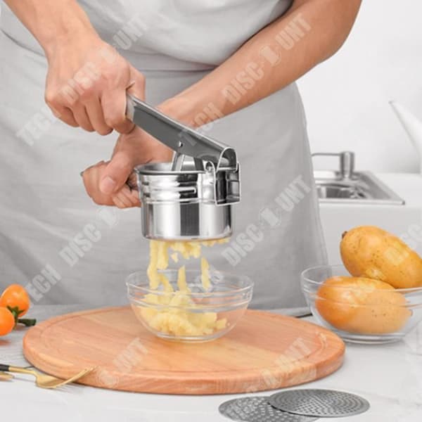 TD® rostfri potatis, mos, vitlök, frukt, grönsakspress, professionellt köksredskap