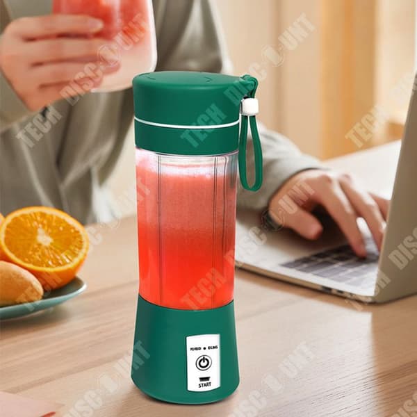 TD® sladdlös bärbar elektrisk juicepress, liten juicepress, sex stålknivar, helautomatisk