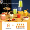 Miniatyrbild 3 av 4: INN Citruspress 400ml 21000tr trådlös citruspress med sportmugg och sågad stålkniv med 6 blad blå