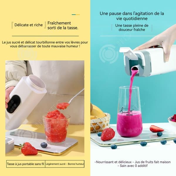 INN Elektrisk citruspress 420 ml kan pressa juice för att göra milkshakes och rengöra automatiskt med digital display.