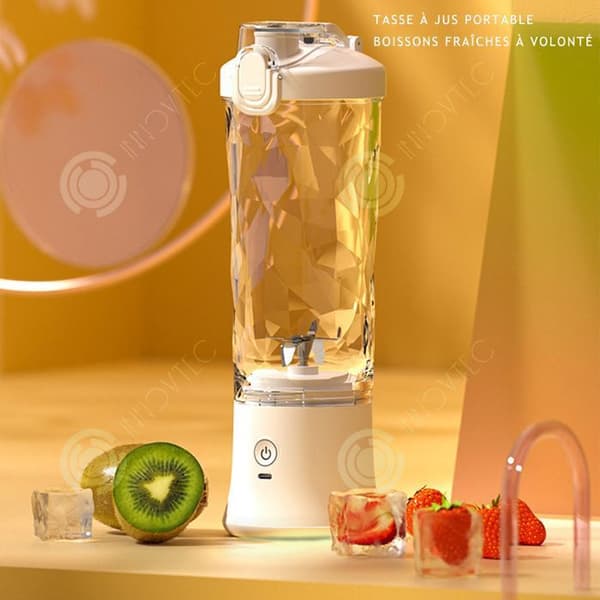 INN Elektrisk citruspress 600ml kraftfull dubbelfunktion design med fliklock sex rostfria blad vit