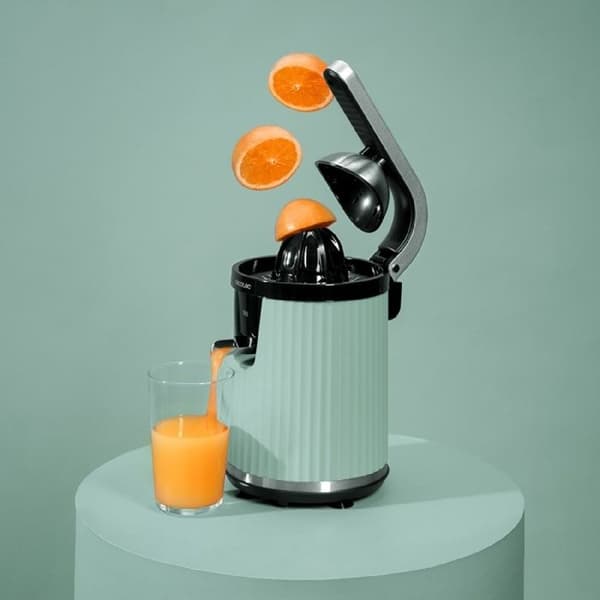 Citrusjuicer - Cecotec - Xqueeze RetroJuice 600 - 600W - Retro design - Rostfritt stålfilter