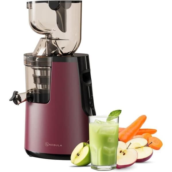 Nebula Red Grande 45RPM Juice extractor, juicer for fruits and vegetables, electric citrus press, sorbet maker and ice machine