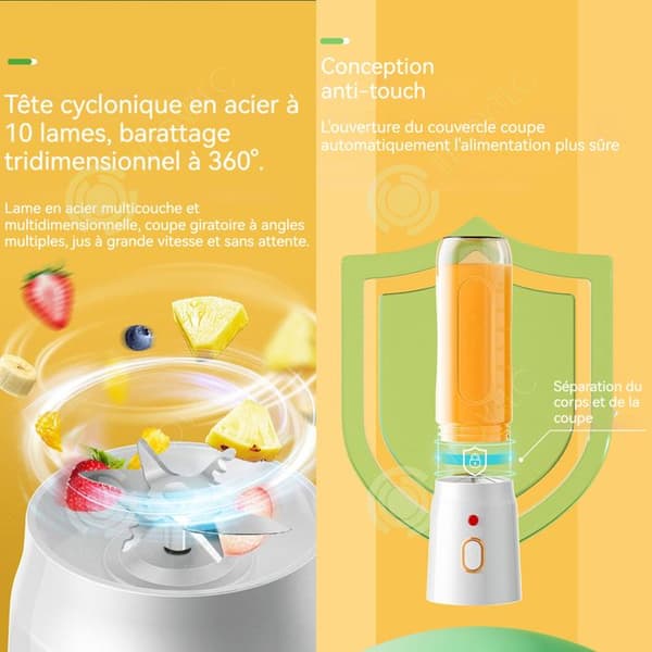 INN Petit vertikal juice extractor uppladdningsbar 500ml citruspress trådlös bärbar mini blender smoothie blender för resor