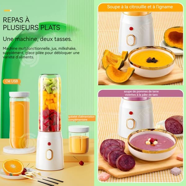 INN Petit vertikal juice extractor uppladdningsbar 500ml citruspress trådlös bärbar mini blender smoothie blender för resor