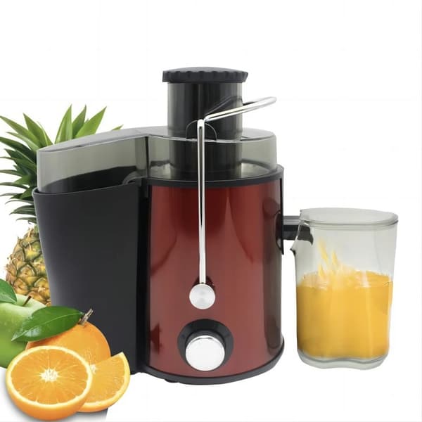 Elektrisk Juicepress, 400W Effekt, 3 Hastighetsinställningar,EU, Röd