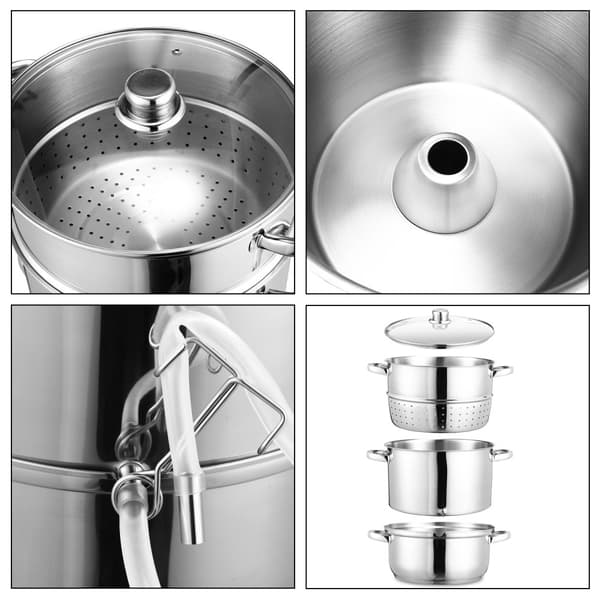 Ångsaftcentrifug Induktion rostfritt stål Juicer Fruktsaftcentrifug Juicer