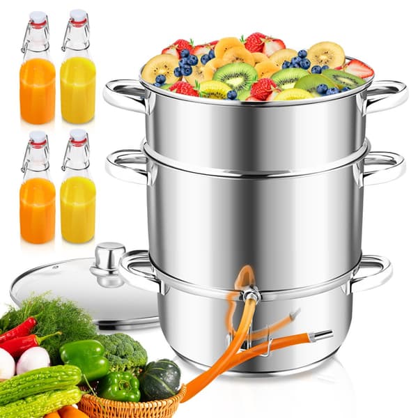 Ångsaftcentrifug Induktion rostfritt stål Juicer Fruktsaftcentrifug Juicer