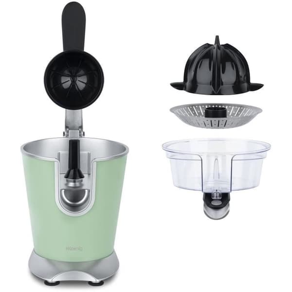 H.KOENIG/AGR88 - Citruspress - Effekt: 160W - Tyst - Anti-droppsystem - Rostfritt stålhus - BPA fri