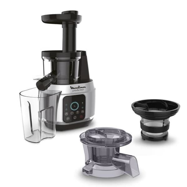 MOULINEX Juice &amp; Clean Juicextraktor, Easy Clean-teknik, Kallpressning, Justerbar massa, Pekskärm ZU420E10