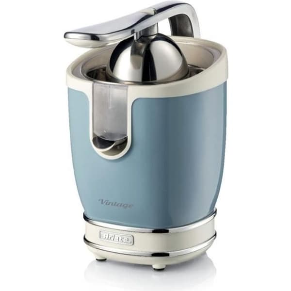 Vintage elektrisk citrusjuicer - ARIETE - 413 BLÅ - Metallkropp - 2 kottar för små och stora frukter