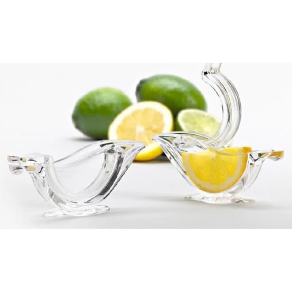 Set med 2 individuellt designade Deluxe citronpressar tillverkade i Frankrike