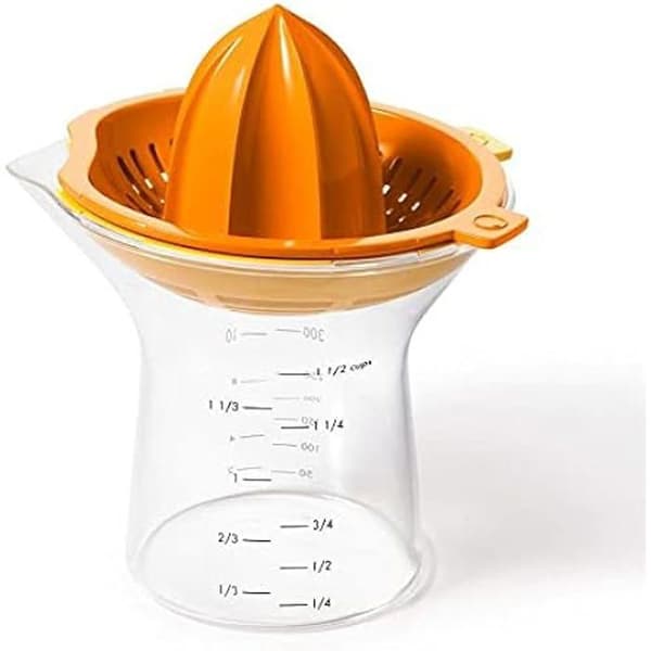 Citruspress och apelsin 2 i 1 - OXO - Modell med måttkanna - Ergonomisk design - BPA-fri - 350 ml