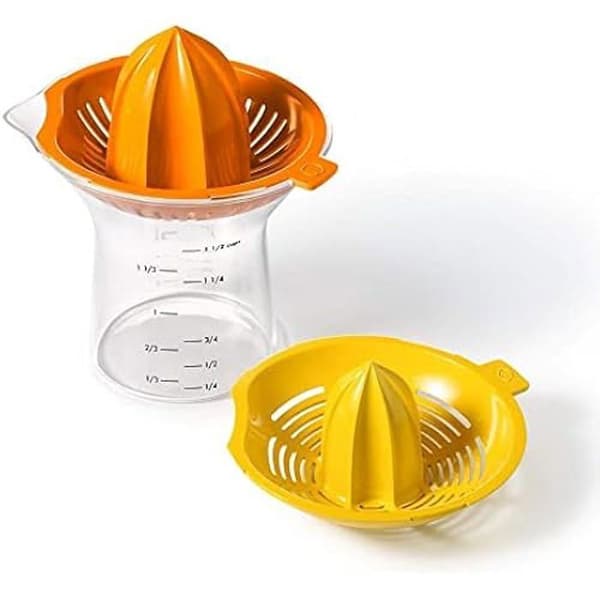 Citruspress och apelsin 2 i 1 - OXO - Modell med måttkanna - Ergonomisk design - BPA-fri - 350 ml