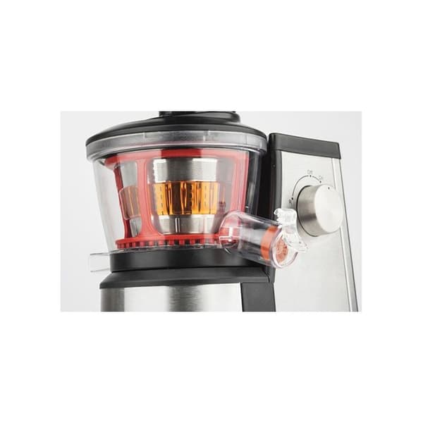 H.KOENIG GSX12 vertikal juicepress - Rostfritt stål - 400W - Skonsam tryckteknik - Tillbehör ingår