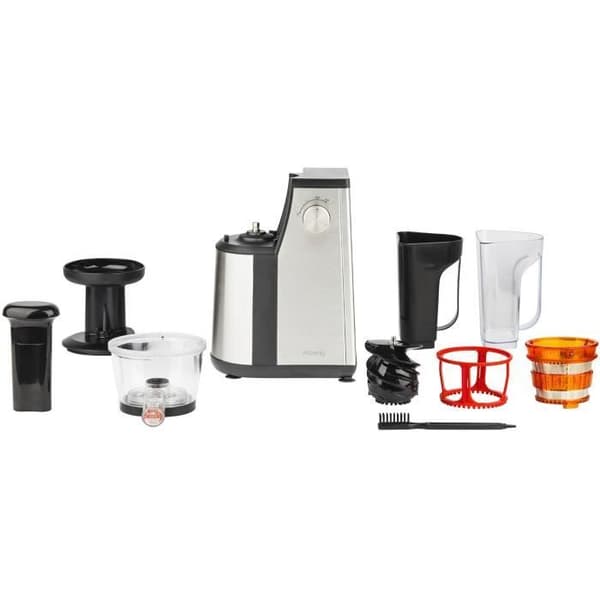 H.KOENIG GSX12 vertikal juicepress - Rostfritt stål - 400W - Skonsam tryckteknik - Tillbehör ingår
