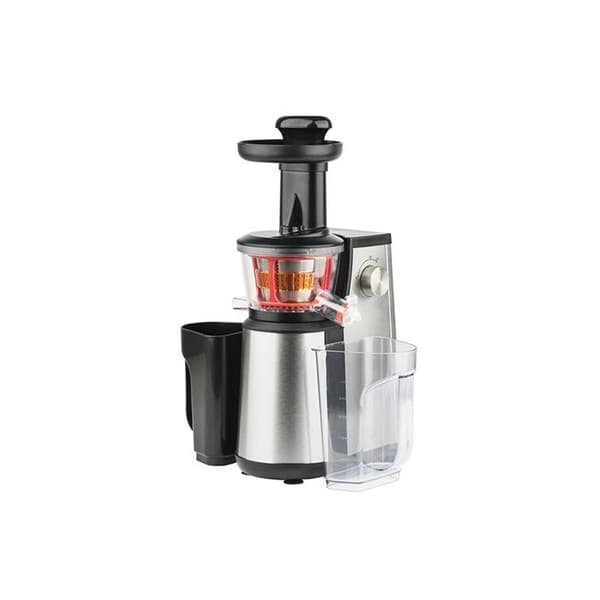 H.KOENIG GSX12 vertikal juicepress - Rostfritt stål - 400W - Skonsam tryckteknik - Tillbehör ingår