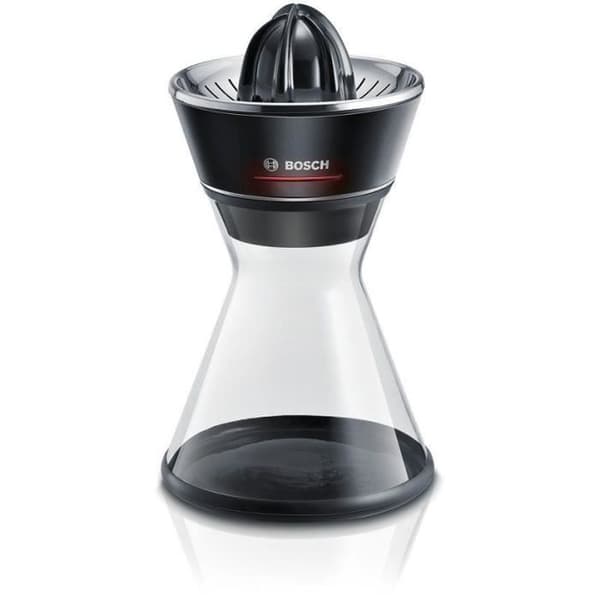 Citruspresser - BOSCH - MCP72GPB VitaStyle Citro - Sort/børstet rustfrit stål - 40 W - LED - Glasbeholder 1 L - universalkegle