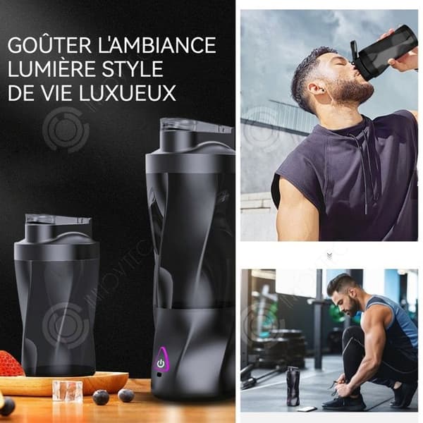 INN Bärbar juicemaskin 700ml, stor kapacitet kopp 95x95x280mm, ismaskin 6000mAh, vattentålighet IP7
