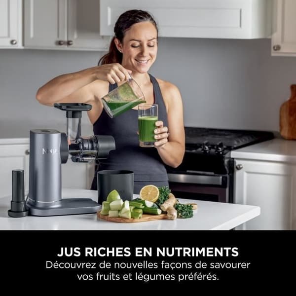 Juiceekstraktor - Ninja - JC151EU - 150W - 0,887L - Gråsort