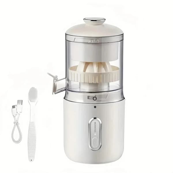 Trådlös Elektrisk Juicepress, USB-laddning, 150 ml kapacitet,Vit