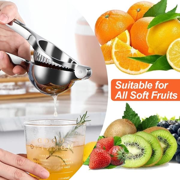 Citronpress med 7 cm diameter, handpress, citruspress, manuell, anti-etsningsmedel, manuell tung juicepress, säker och hållbar citronklämma