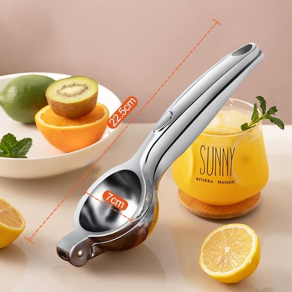 Citronpress med 7 cm diameter, handpress, citruspress, manuell, anti-etsningsmedel, manuell tung juicepress, säker och hållbar citronklämma