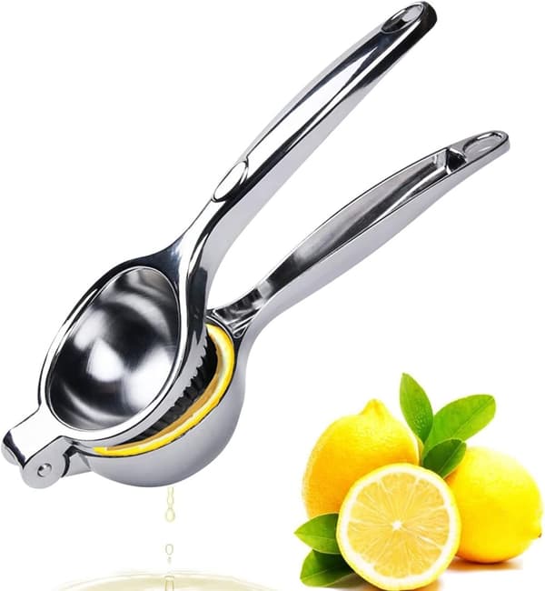 Citronpress med 7 cm diameter, handpress, citruspress, manuell, anti-etsningsmedel, manuell tung juicepress, säker och hållbar citronklämma