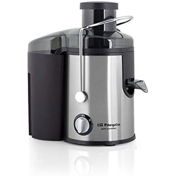 Orbegozo LI 5060 - Grönsaks- och fruktmixer, rostfritt stål, 65 mm bred mun, anti-droppsystem, 600 W, svart